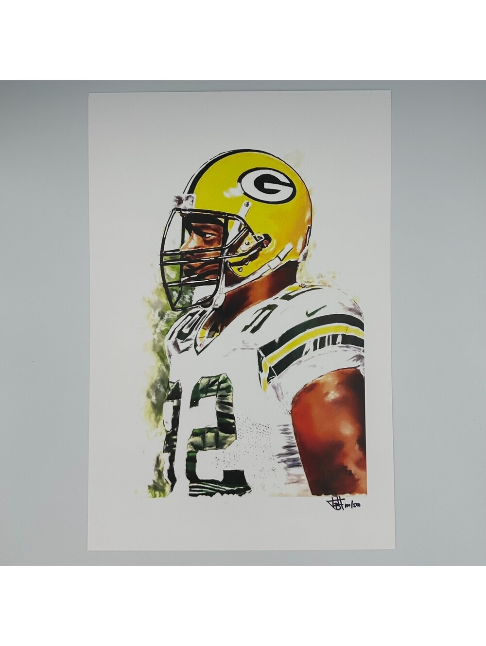 Reggie White Packers LE /500 Lithograph Signed by Joshua Barton COA NFL HOF